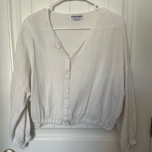 White Linen Blouse from Charlie Holiday